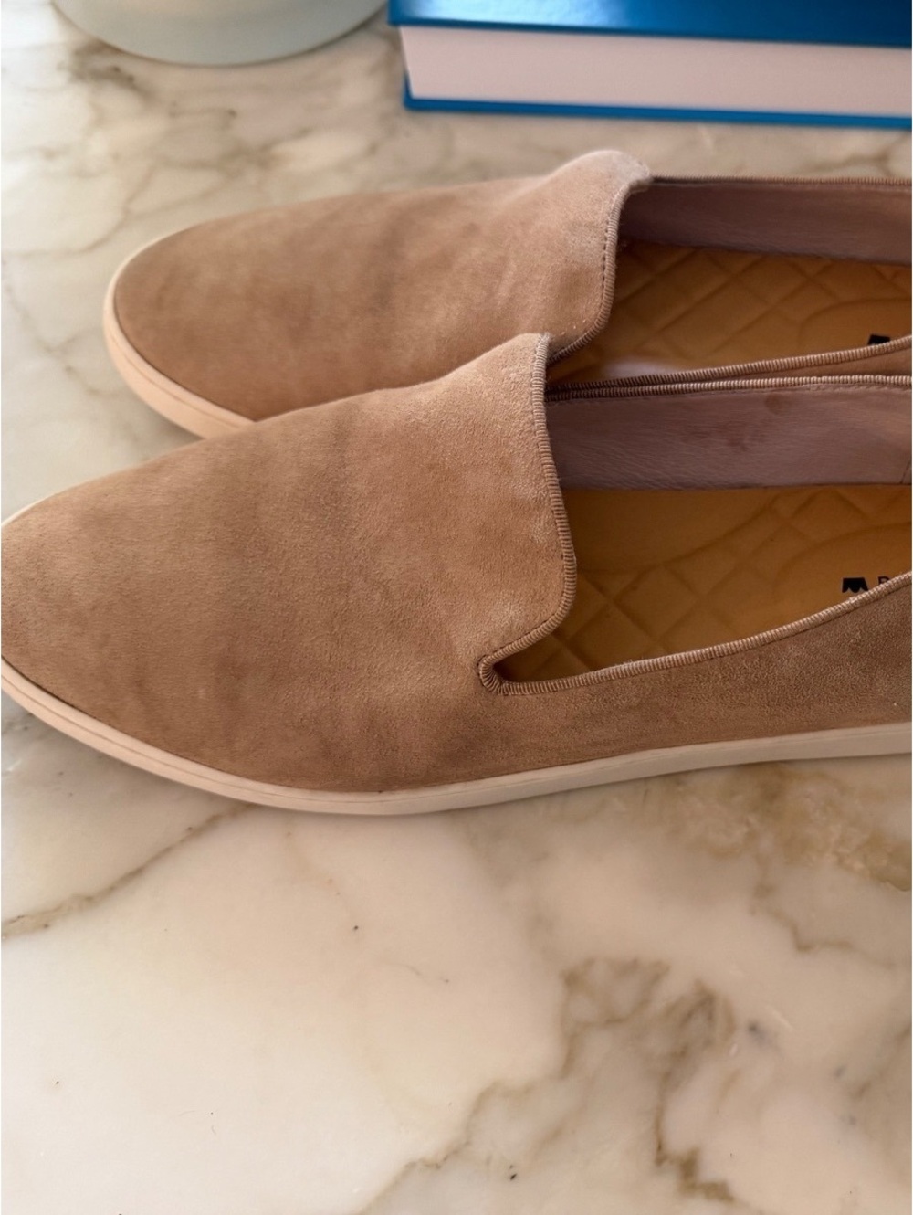 Women's birdies  Tan Suede Slip-On Loafers